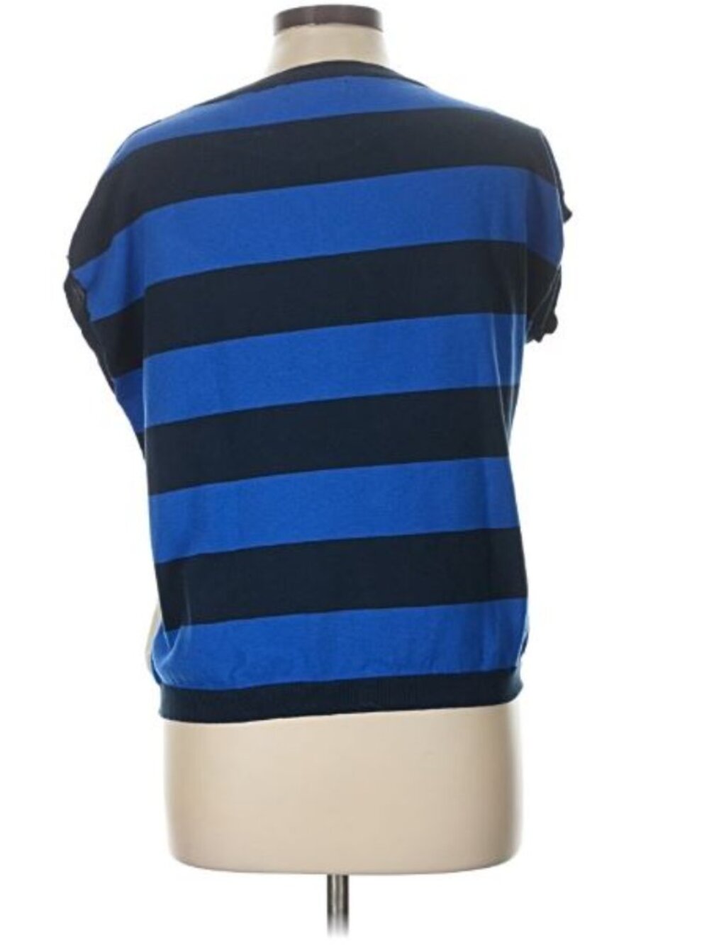 Mapoesie Paris Buren Marin Knit Sweater Top Blue White Striped Beachy Coastal - Picture 4 of 9